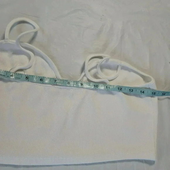 Zara  Crop Top  spaghetti strap white size XL - Picture 3 of 7